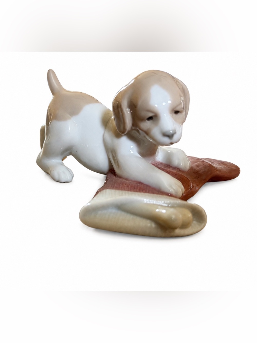 Vintage NAO by Lladró “Puppy’s Christmas” Porcelain Figurine